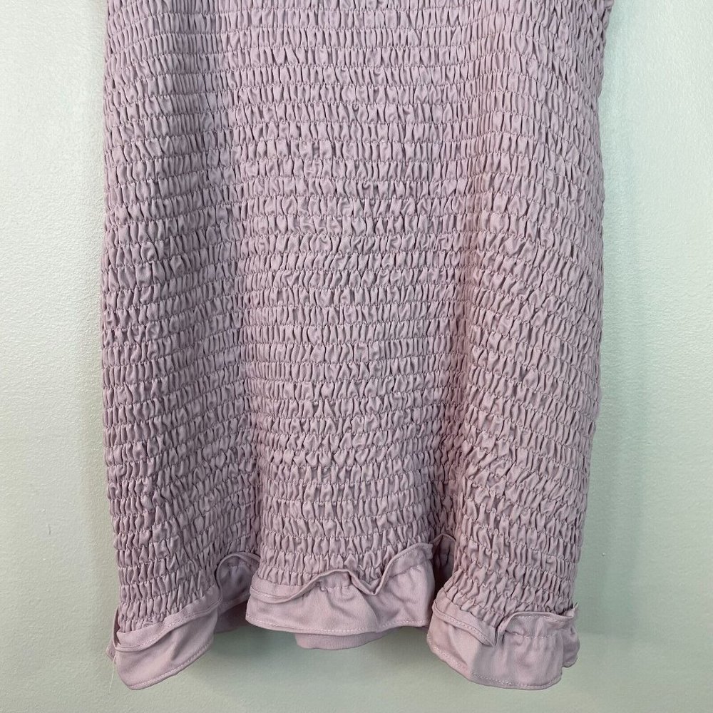 Superdown Dress XL Purple Natalia Smocked Bodice Mini Revolve Women's NWT - Picture 9 of 14